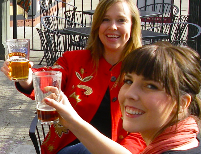 A beer garden toast at Meconi’s Tacoma Pub